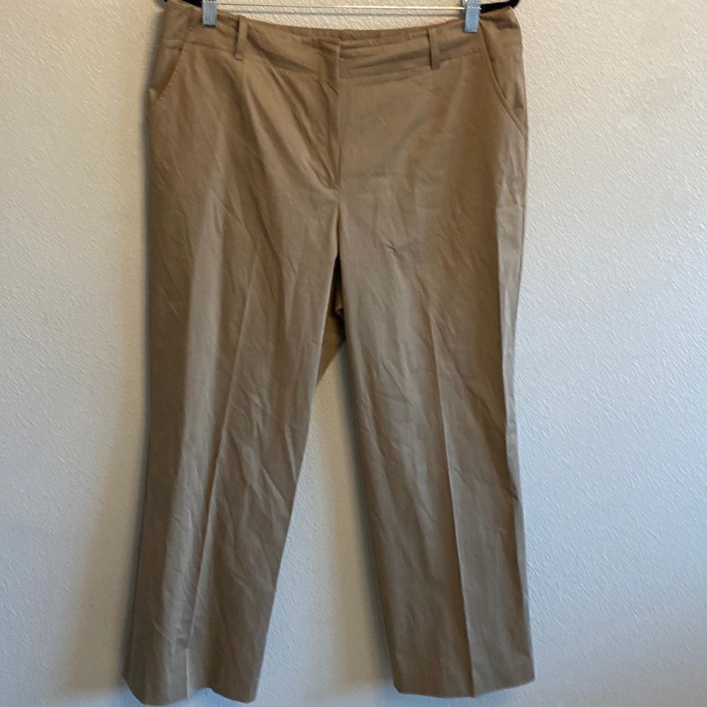 Talbots petites- stretchy tan slacks- Size 16